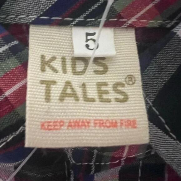 Kids Tales Plaid Dress shirt size 5 - Picture 3 of 5